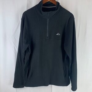 Willit Quarter-Zip Fleece Pullover Mens‎ Size Medium Black Athletic Mock Neck